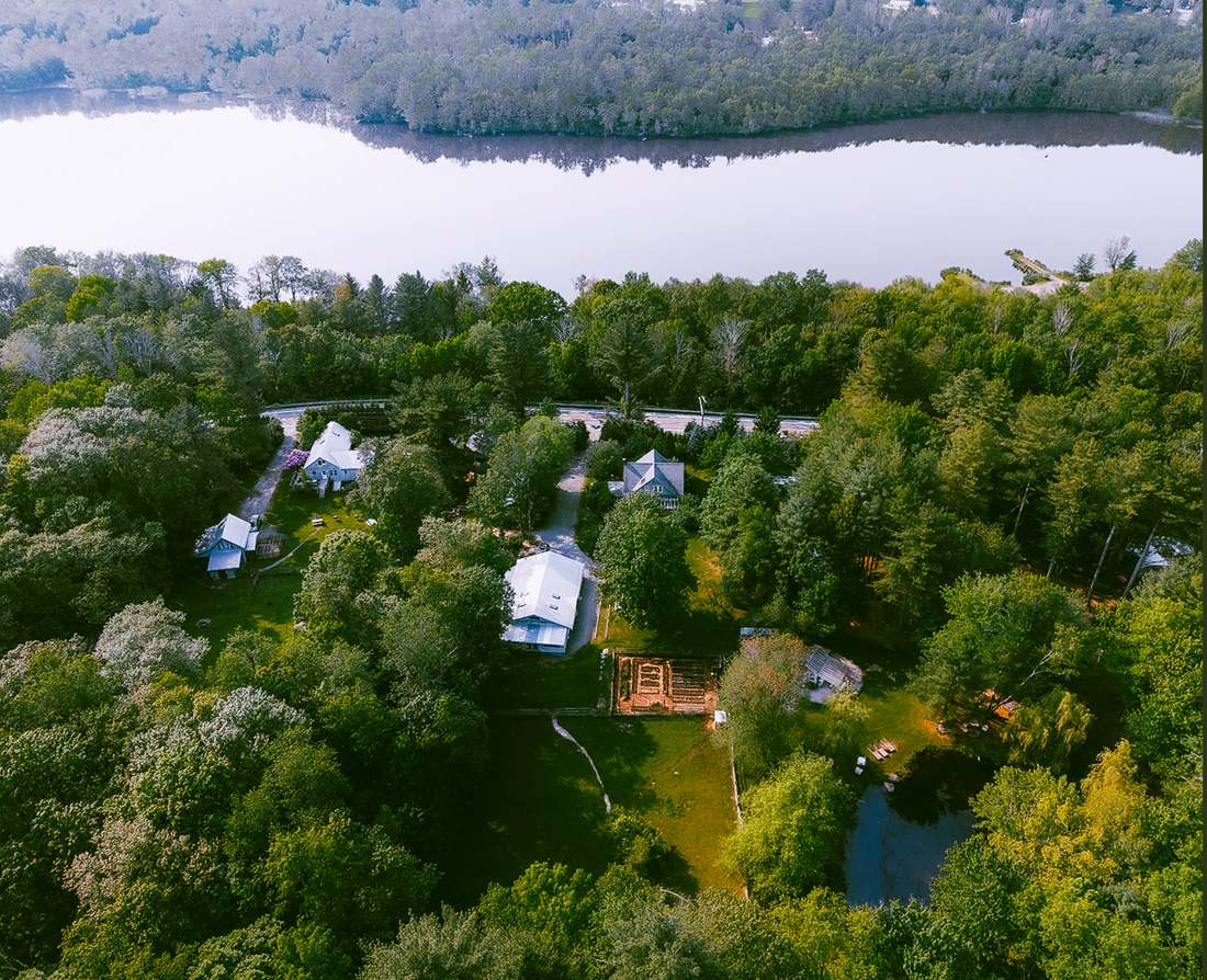 Aerial view of the Outlier Inn property, Mountain Dale, NY