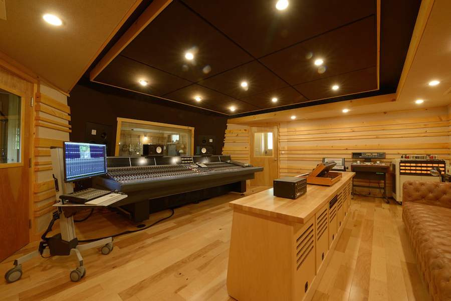 Studio A control room mixing desk